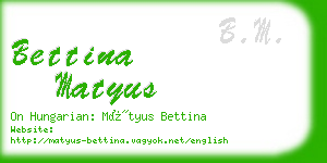 bettina matyus business card